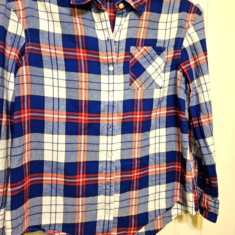 Justice sz 12 girls plaid shirt